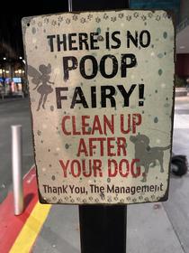 There is no poop fairy That settles that