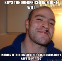 There was a true Good Guy Greg on my flight today