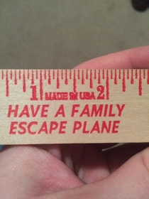 Theres a bit of a typo on this ruler I got from the local fire department