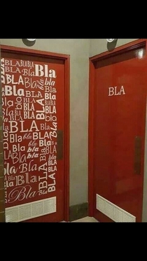 These restroom doors