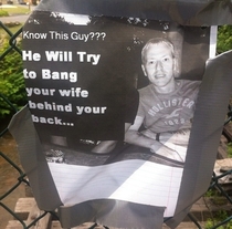These were hung up around my town