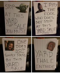 These were signs I made for a yard sale back in 