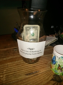 They got a well-deserved tip for this