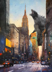 This artist really captured the beauty of NYC at sunset