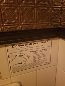 This bar is very concerned about your hygiene