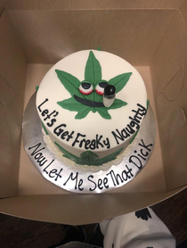 This cake someone brought to my friends restaurant last night