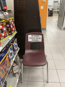 This chair sign