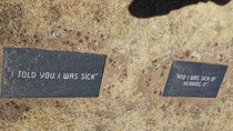 This couples funny tombstones