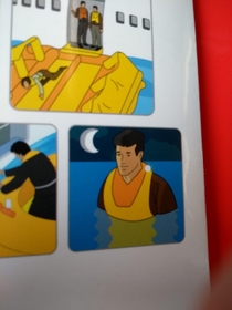 This depressive final instruction on an airplane guide