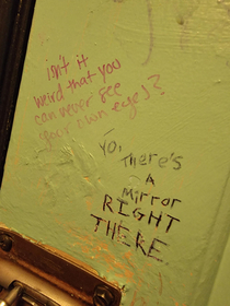 this exchange i found written in a cafe bathroom