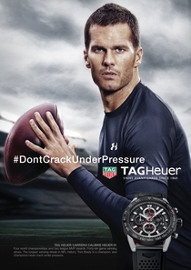 This football in a Tom Brady ad unfortunate lighting or image editor prank