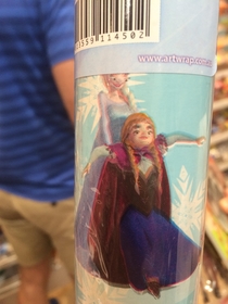 This Frozen wrapping paper misprint