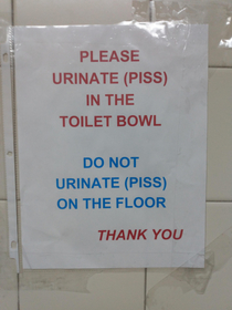 This gas station really wanted to be clear on what should happen in a restroom