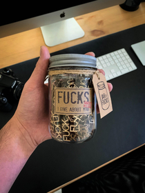This gift I got for my girlfriend I give LOTS of fucks