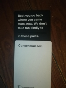 This got played at our last CAH game