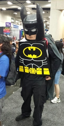 This guy dressed up as batman for comic con
