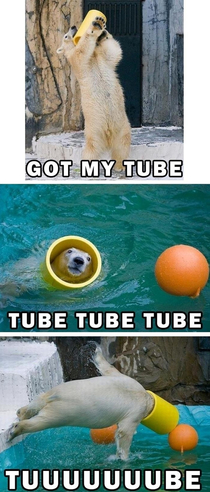 This guy loves his tube