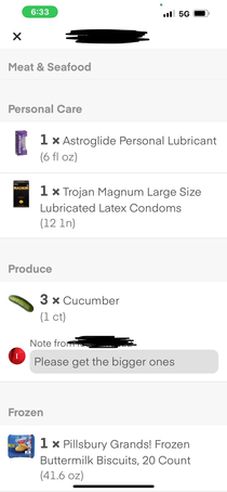 This Instacart customer is about to have a wild night