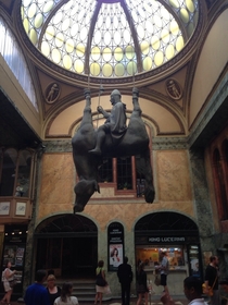 This is a sculpture in the mall of Prague