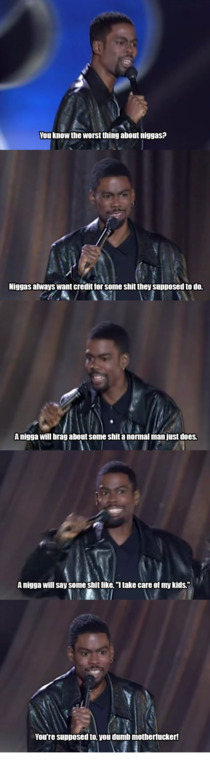 This is Chris Rock expressing his opinion about one of his pet peeves