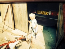 This is me as a little boy My friends all said I look like a tiny old lady so I photoshopped a walking stick in there for the effect