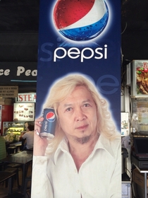This is the face of Pepsi in Singapore