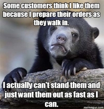 This is true for about  of my regulars