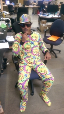 This is what our IT guy wore to the office today