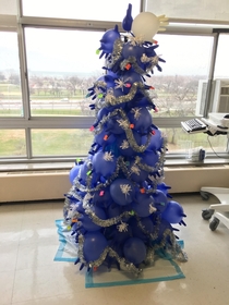 This is what you get for a Xmas tree with limited resources in a Hospital