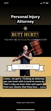This job add for a lawyer I found