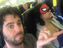 This lady next to me on the plane has had enough of your shit OC