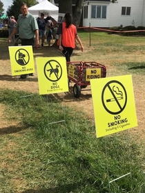 This local pumpkin patch has a lot of rules