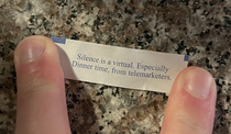 This lovely fortune I received tonight