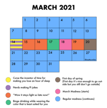 This months schedule