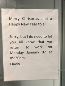 this note my boss posted today 