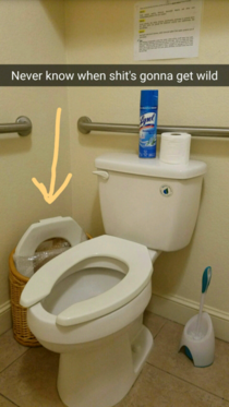 This office bathroom prepares you for everything