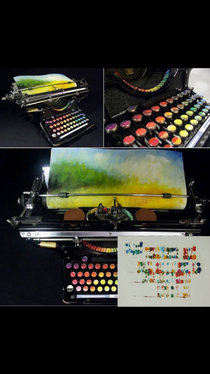 This painting typewriter