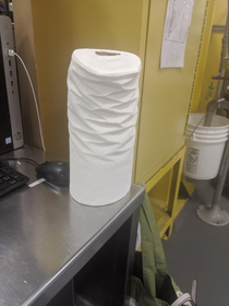 This paper towel roll lookin like its about to assign me to Slytherin