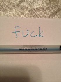 This pen has wonderful life advice