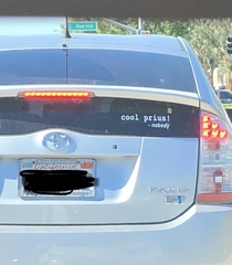 This Prius I saw on my way to work today