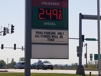 This sign at a gas station in Jefferson CityMO