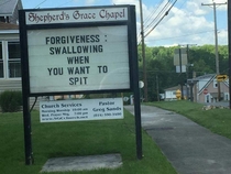This sign at a local church is special