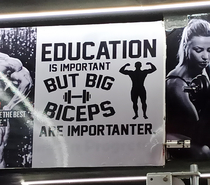 This sign is in my gym Oh the irony