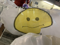 This slightly concerned bag from our takeout food