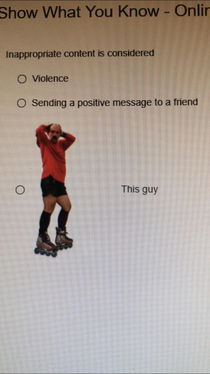 This was on my health test today