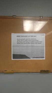 This was posted om my works bulletin board today