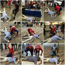 This year I went to comic con as Drunk Uncle Ben The goal pass out and die in front of as many spidermen as possible
