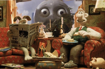 Thomas joins Wallace and Gromit for an early Thanksgiving tea