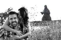 Thought my friends engagement photo was missing something so I helped him out