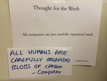Thought of the week at Microsoft